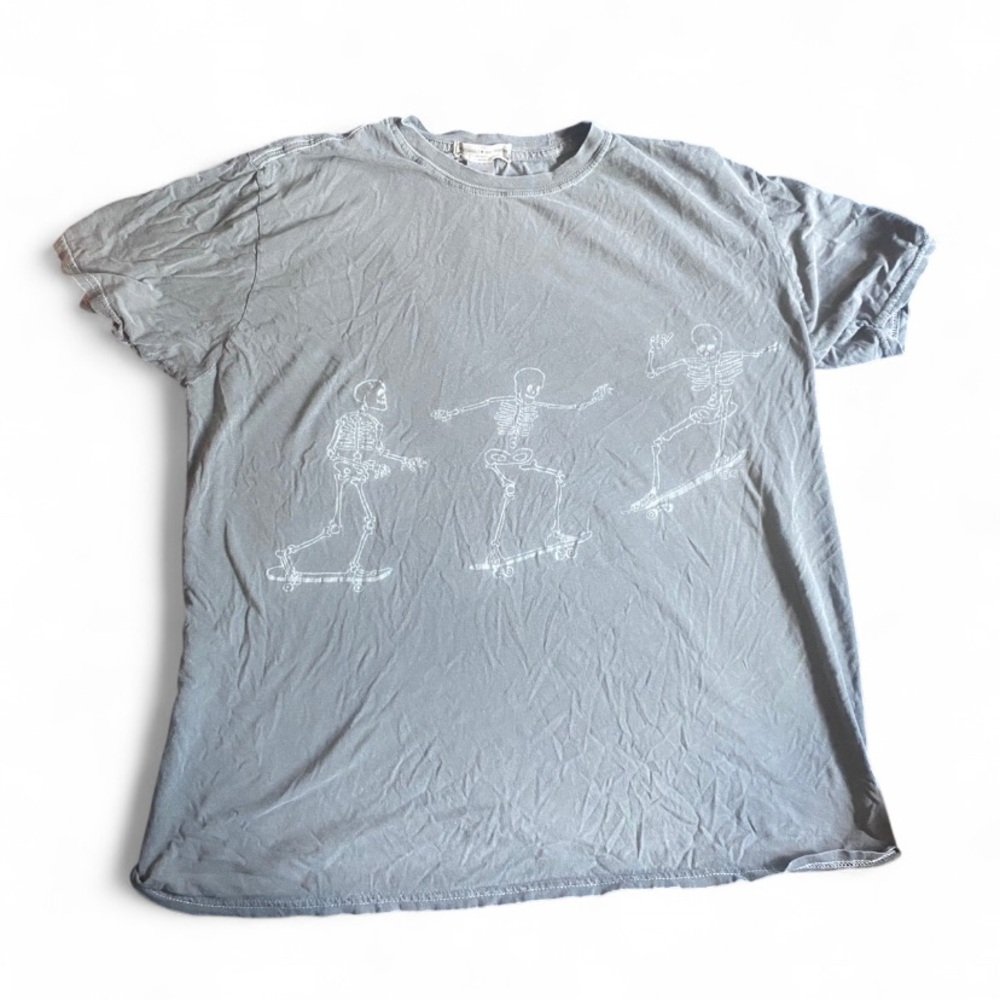 Urban Outfitters Charcoal Skate Skeleton Tee